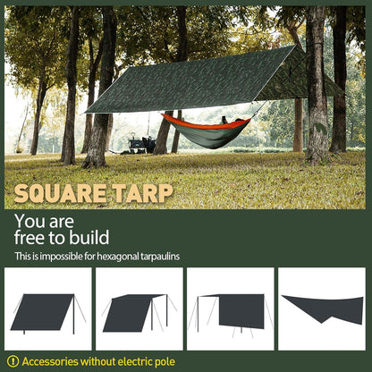 Ultraleichte Tarp 3x3M/3x4M Wasserdichte Zeltplane Anti-UV Schutz