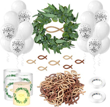 Taufe Deko Set Luftballons Girlande Fisch Tischdeko