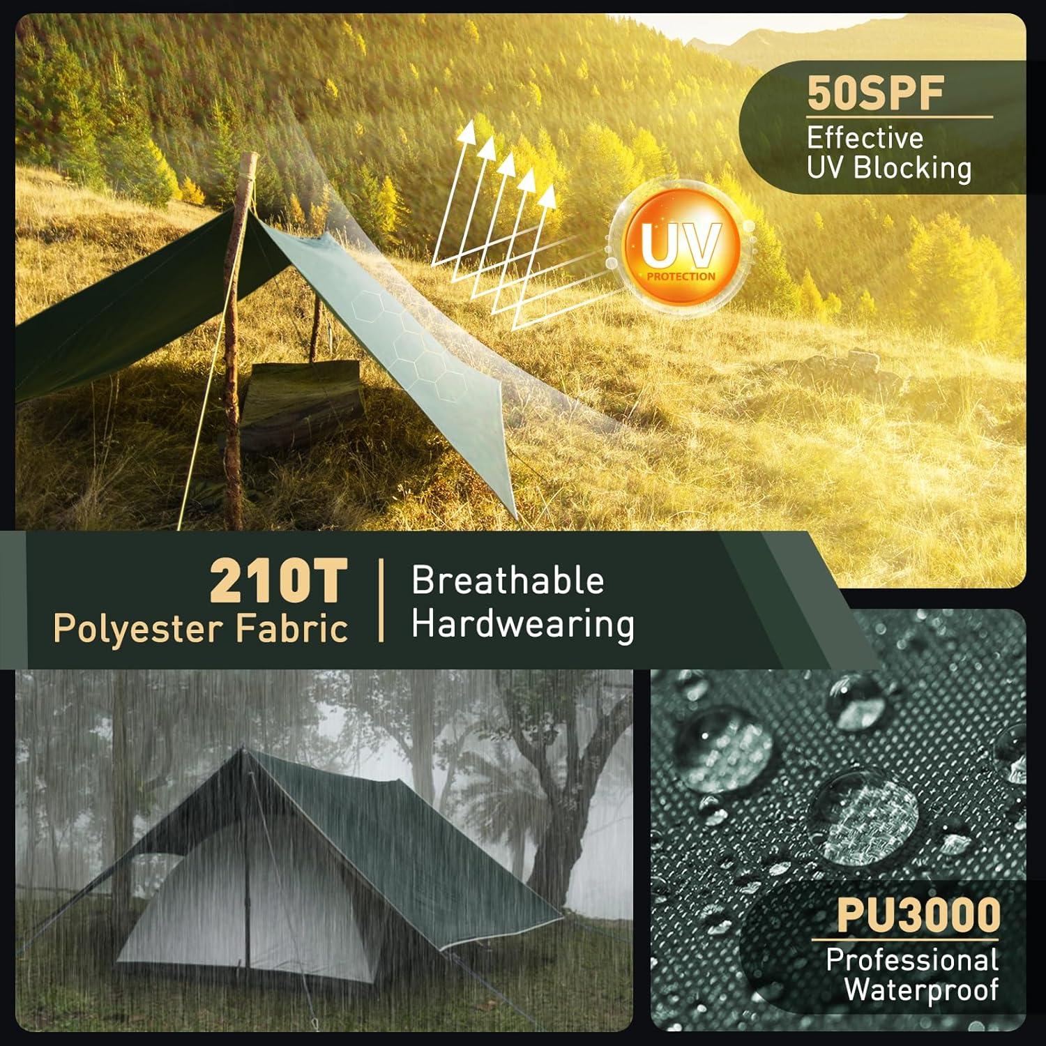 Ultraleichte Camping Zeltplane 3x5M Wasserdicht Schutz