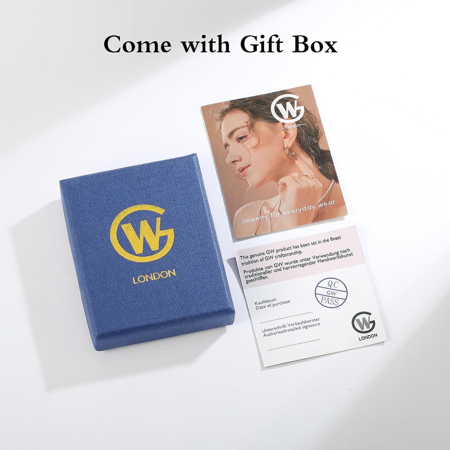 GW Kreuz Ohrringe Hängend Schwarz Damen Herren Geschenke