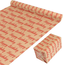 VEYLIN Geschenkpapierrolle Geburtstag 43x10m Kraftpapier