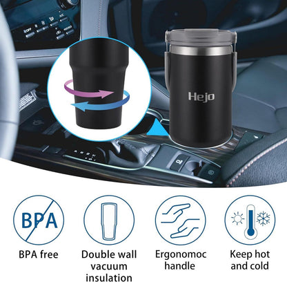 Hejo Thermobecher 900ml mit Strohhalm aus Edelstahl für Heiß- und Kaltgetränke