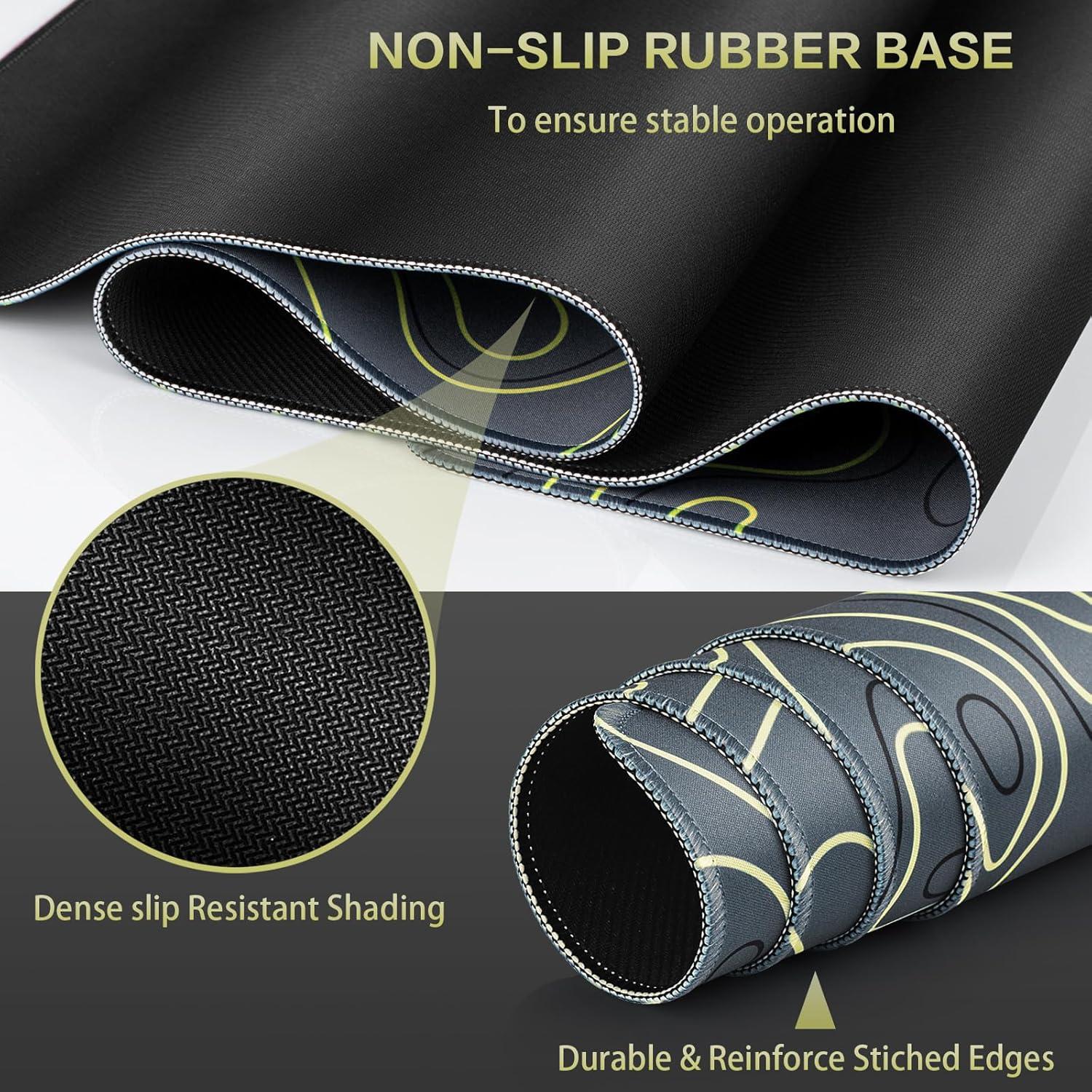 XXL Gaming Mauspad 900x400mm Topographisch Wasserdicht