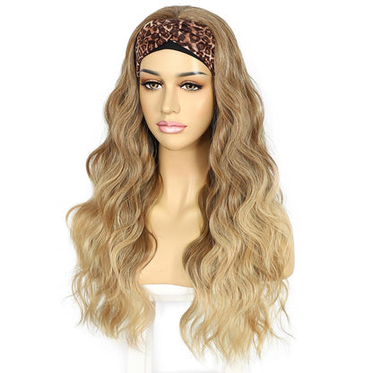 Ombre Blonde Wellige Stirnband Perücke Synthetisch 26 Zoll