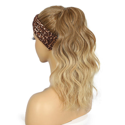 Ombre Blonde Wellige Stirnband Perücke Synthetisch 26 Zoll