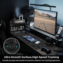 Gaming Mauspad XXL 900x400mm Schwarz Topographisch