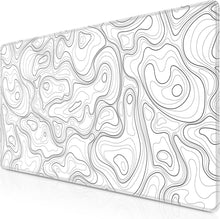 Großes Gaming Mousepad Weiß 900x400mm Wasserdicht Anti-Rutsch
