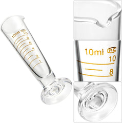Messbecher 10 ml Glas-Messzylinder Borosilikatglas Skalierung