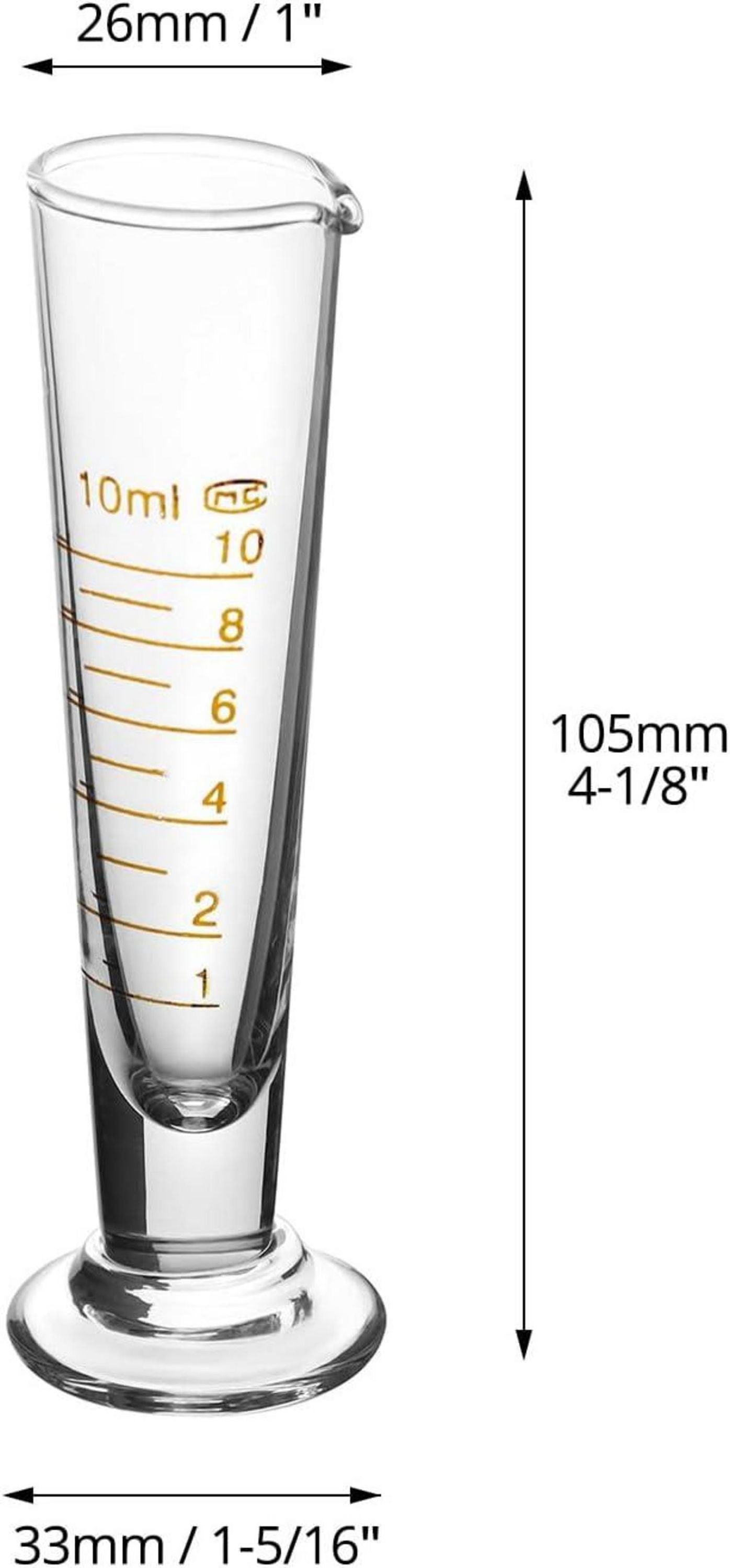 Messbecher 10 ml Borosilikatglas Skalierung Lab Qualität