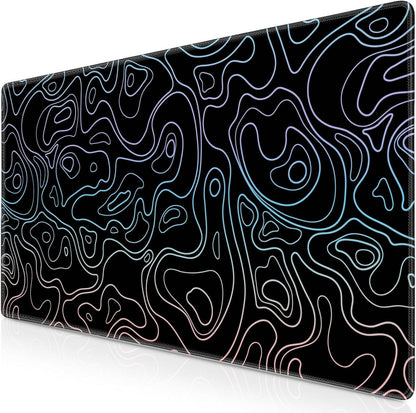 Abetcabe Gaming Mauspad XXL Topographisch 900x400mm vernähte Kanten