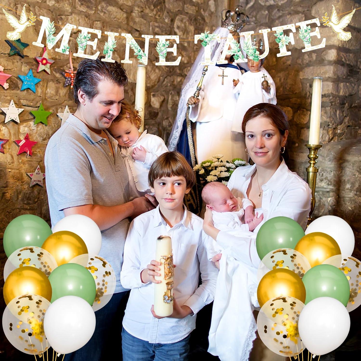 Taufdeko Set Jungen Mädchen Taufe Deko Fisch Windlicht Luftballons