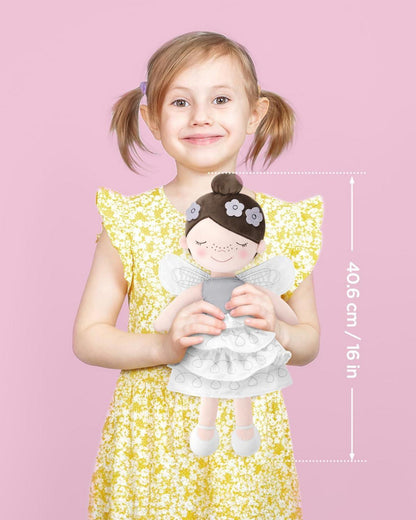 Weiche Stoffpuppe 40cm Schutzengel Puppen Taufgeschenk Blumenprinzessin