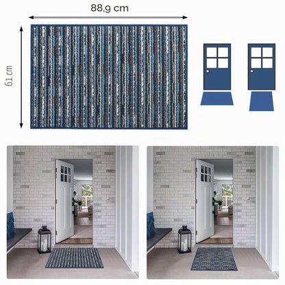 Fußmatte 60x90cm rutschfest & waschbar – Schmutzfangmatte für Eingang