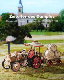 ROKR Holz Dampflokomotive 3D Puzzle Automodellbausatz