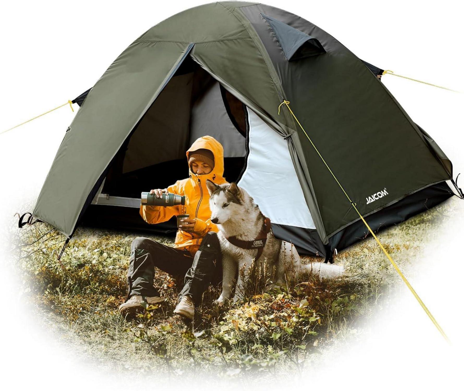 JAICOM 2-Personen Ultraleichtes Campingzelt, Wasserdicht & Winddicht