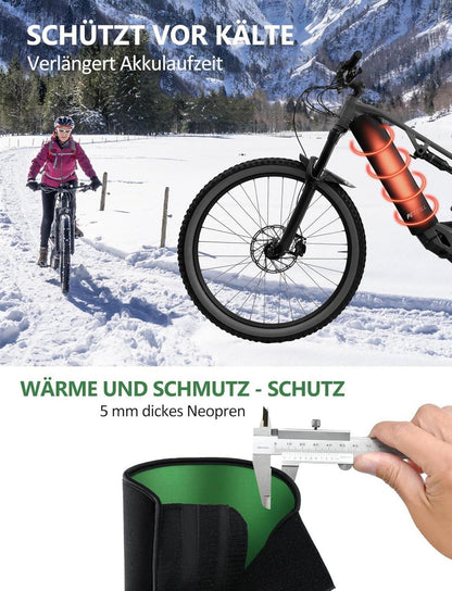 E Bike Akku Schutzhülle Transportschutz Kälte Schmutz Laufzeit