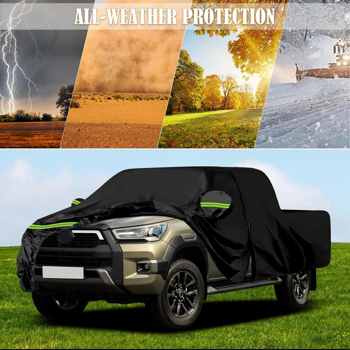 Wasserdichte Autoabdeckung für Toyota Hilux Crew Cab 2004-2025