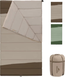 Schlafsack für 2 Personen 3-4 Jahreszeiten Outdoor Braun