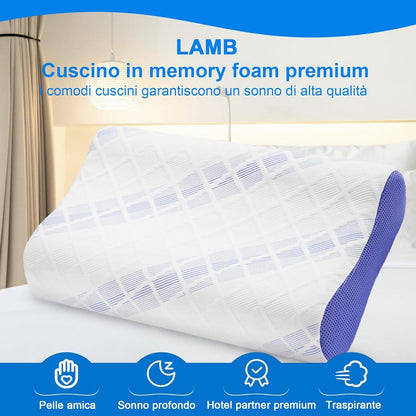 Orthopädisches Memory Foam Nackenkissen mit Höheneinstellung & RUCO-BAC-Bezug