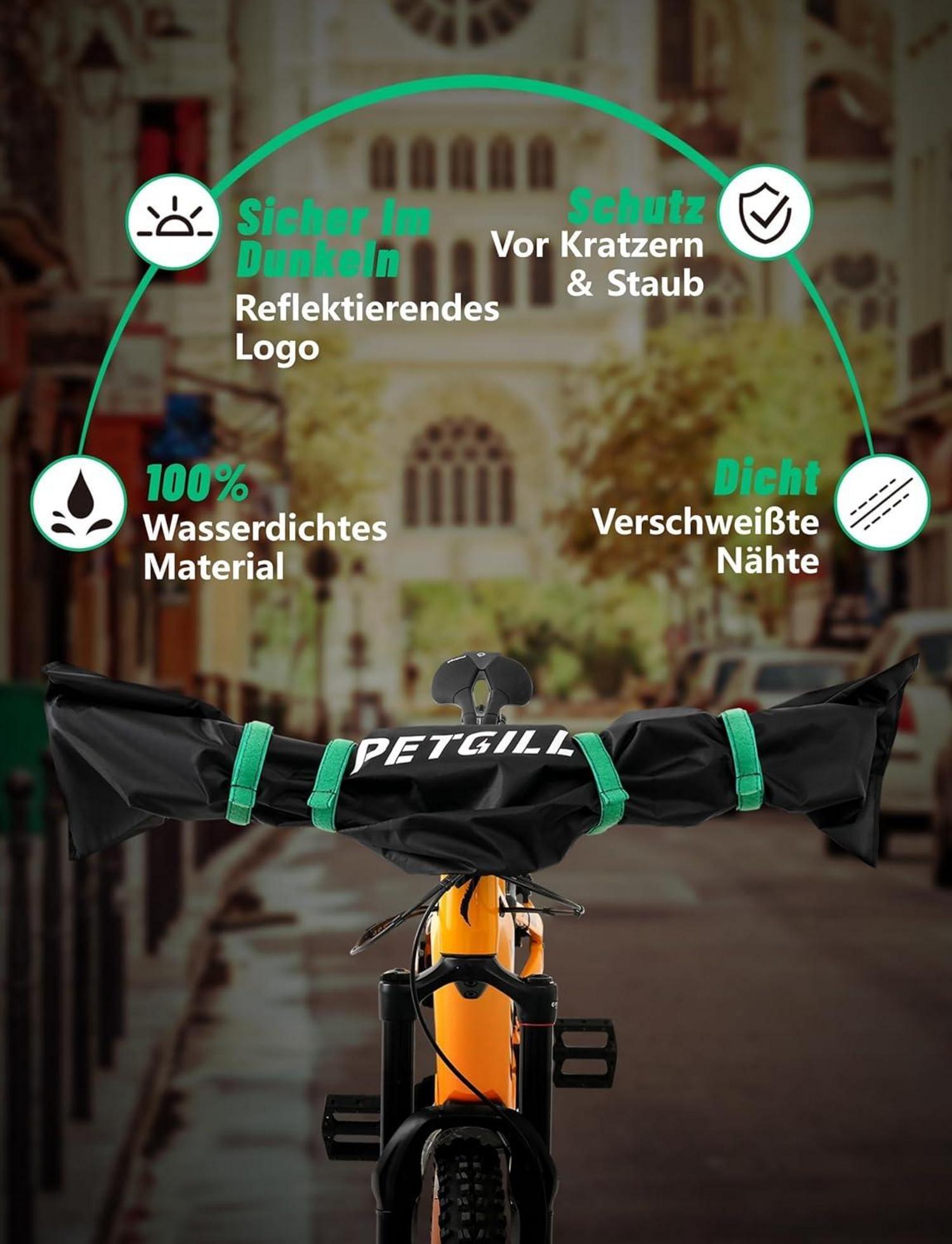 Lenkerschutzhülle E-Bike wasserfest 420D Oxford-Gewebe 95x25x1cm
