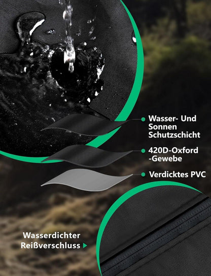 Lenkerschutzhülle E-Bike Zubehör wasserfest staubgeschützt Camping Schwarz