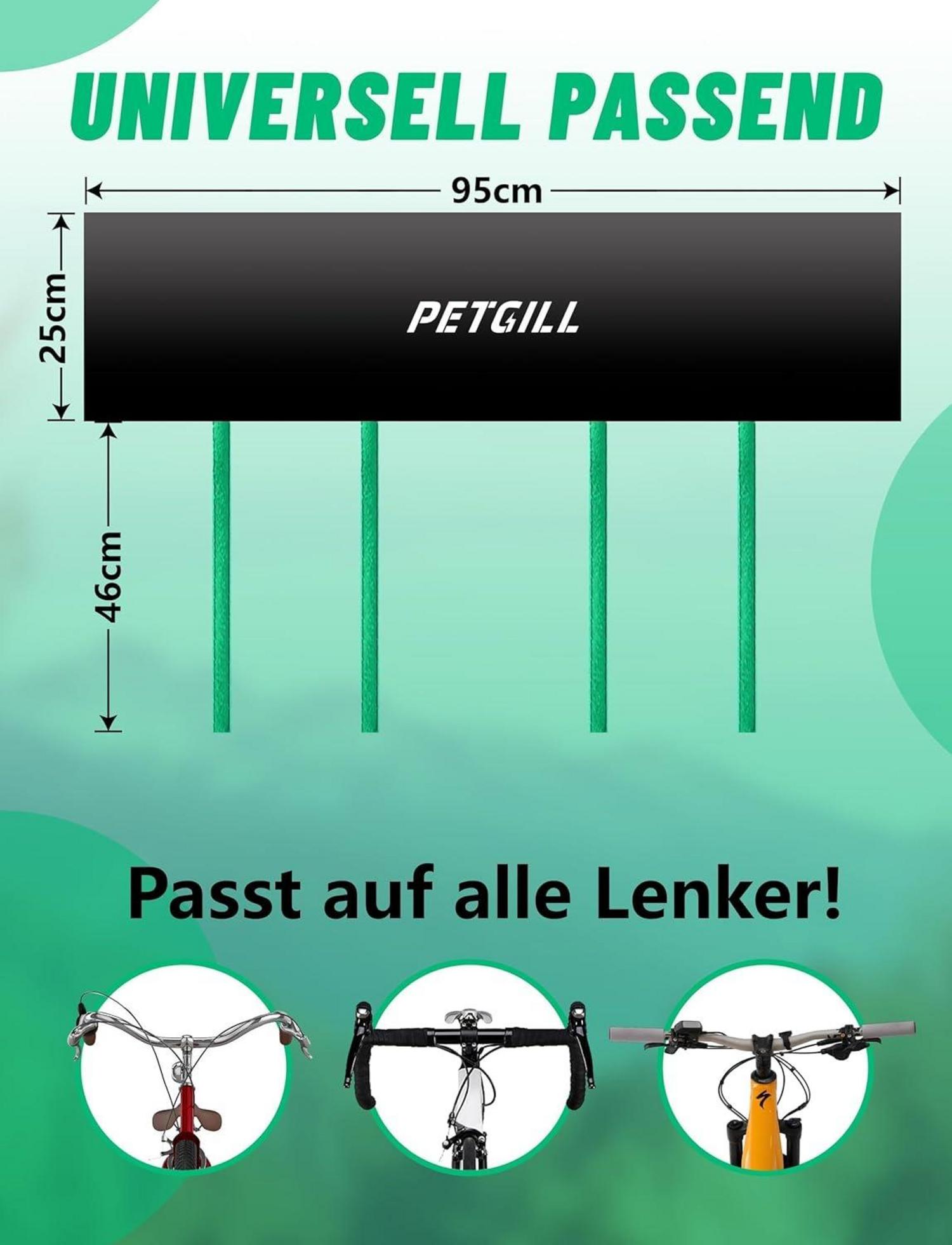 Lenkerschutzhülle E-Bike Zubehör wasserfest Camping Schwarz
