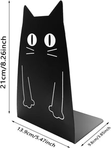 DIFIT Buchstützen Schwarz Metall Bücherhalter Regal 1 Paar