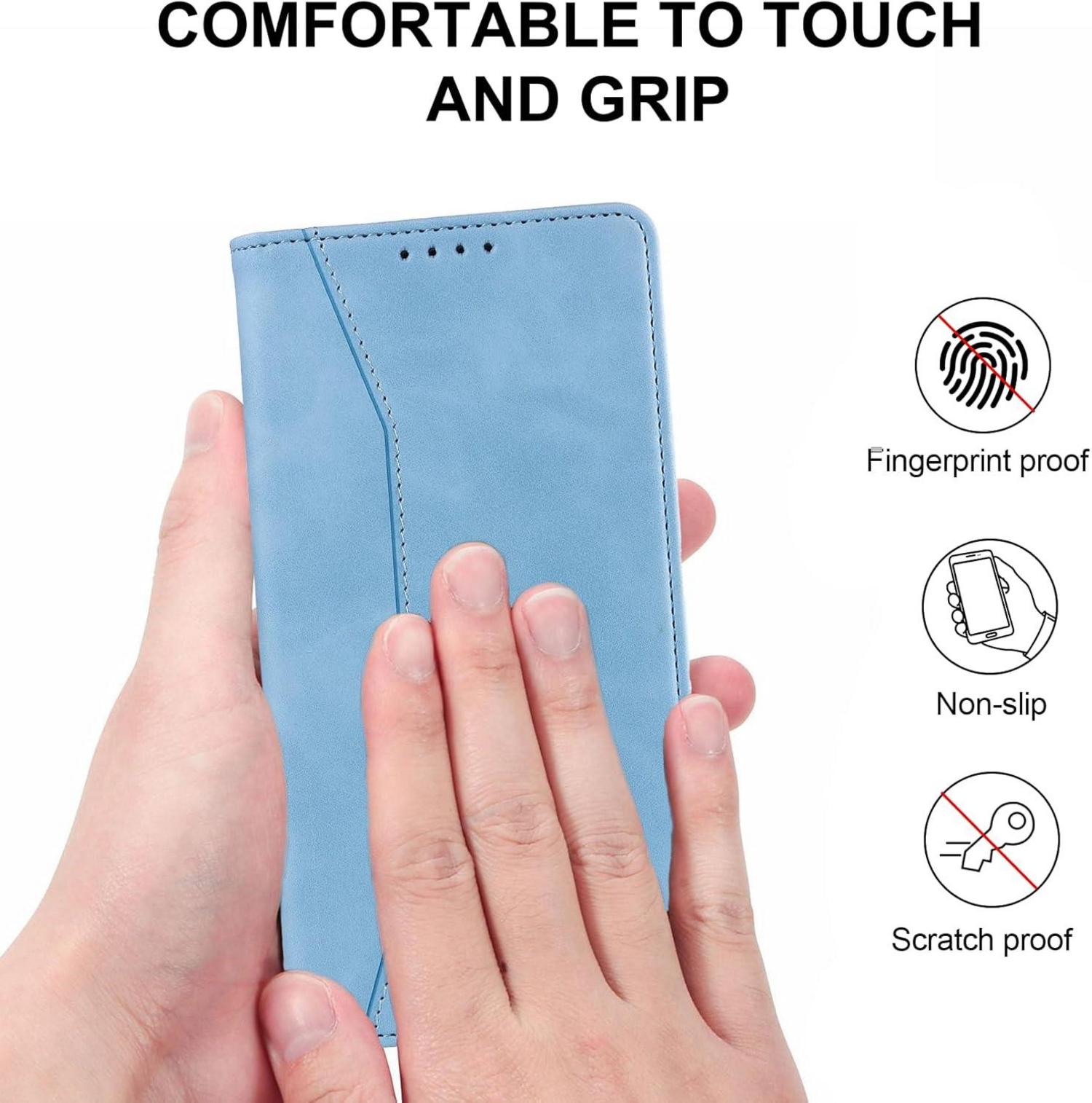 Handyhülle Samsung Galaxy A15 4G/5G, Leder Schutzhülle, RFID Schutz, Magnet Flip
