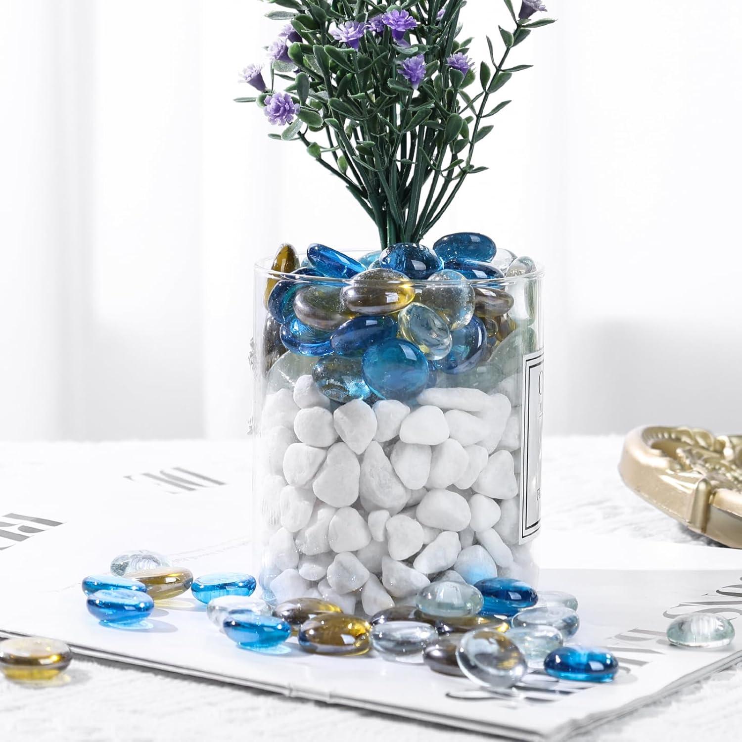 Bunte Glassteine 2250g Deko 1,5-2cm Mosaiksteine Kinder Aquarium