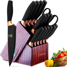 Professionelles 15-TLG Edelstahlmesserblock-Set - Geschenkbox