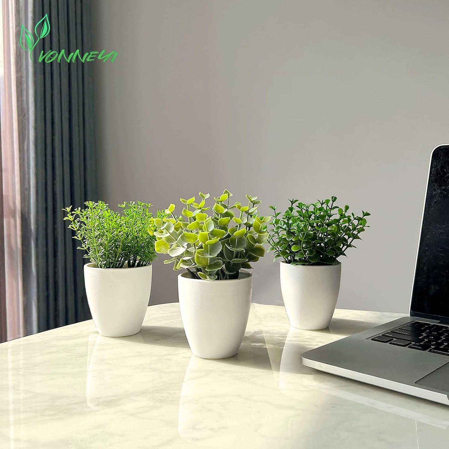 6er Set Mini Künstliche Eukalyptus Deko für Zuhause Innen - YVONNEYI