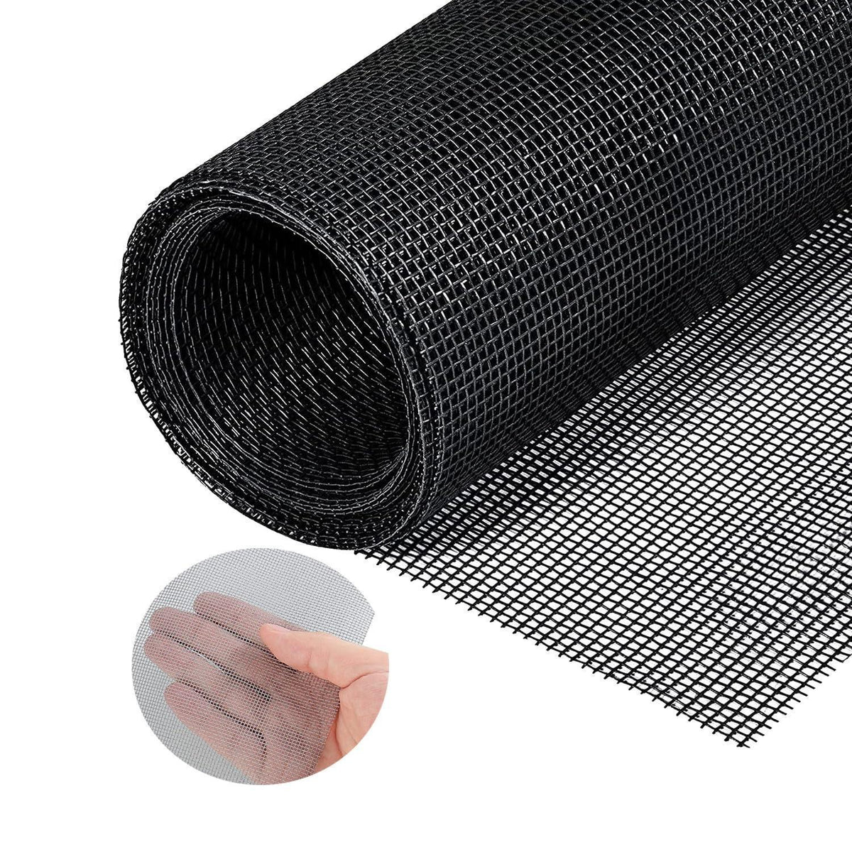 Fliegengitter Ersatznetz 120x250 cm – Fiberglas, Schwarz