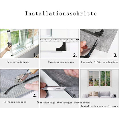Fliegengitter Ersatznetz 120x250 cm – Fiberglas, Schwarz