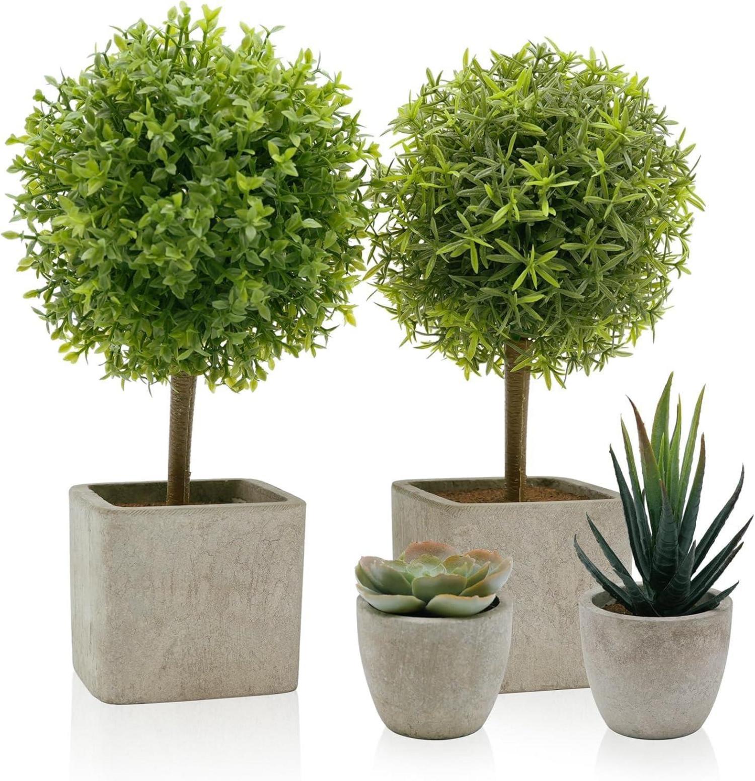 Kunstpflanzen Set Mini Sukkulenten Office Wohnzimmer Badezimmer