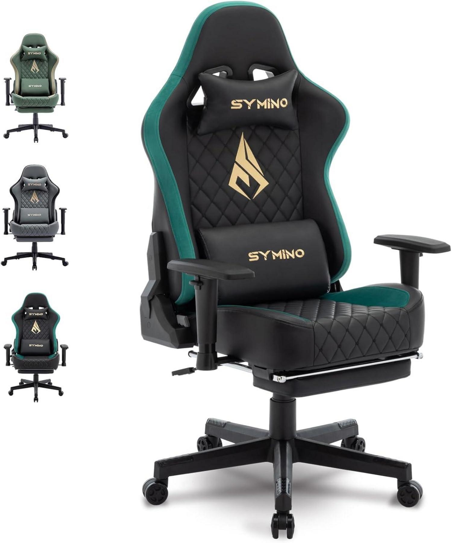 Ergonomischer Gaming Stuhl mit Massagefunktion, verstellbare