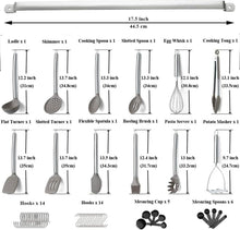 38 teiliges Silikon Kochutensilien Set mit Utensilienhalter