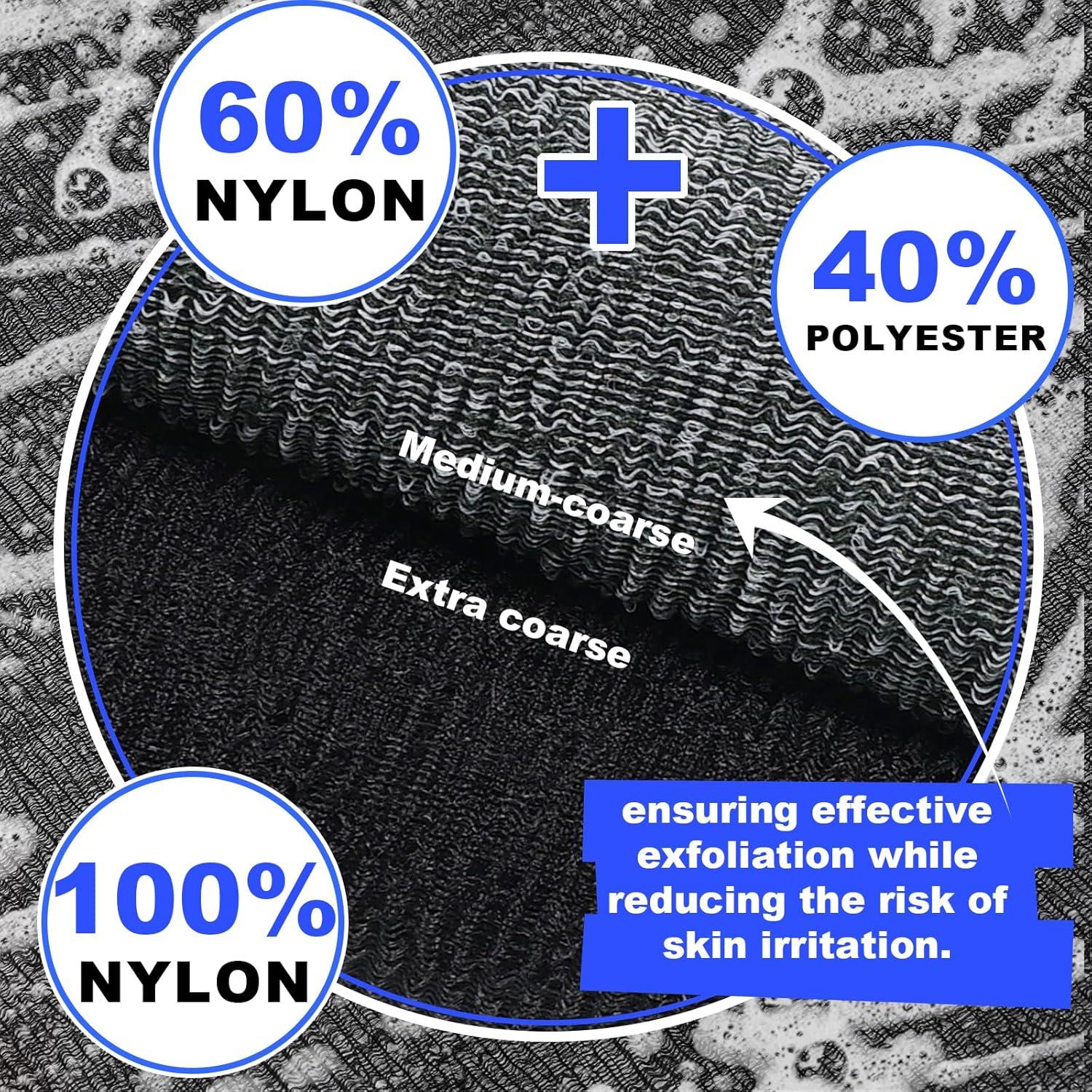6x Exfoliate Seifensack Peeling Seifennetz für Feste Seife - Grau Schwarz
