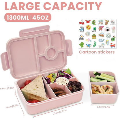 Bugucat Brotdose Kinder 1300ML Auslaufsicher 3PCS - Lunchbox