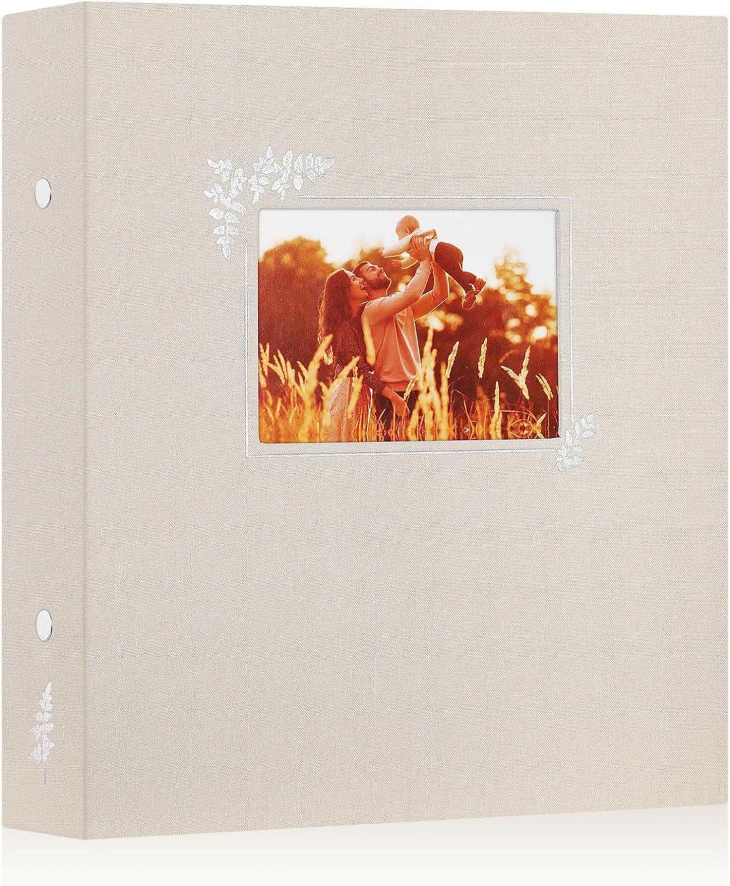 Fotoalbum Leinen Beige 11x15 400 Taschen Vertikale Bilder