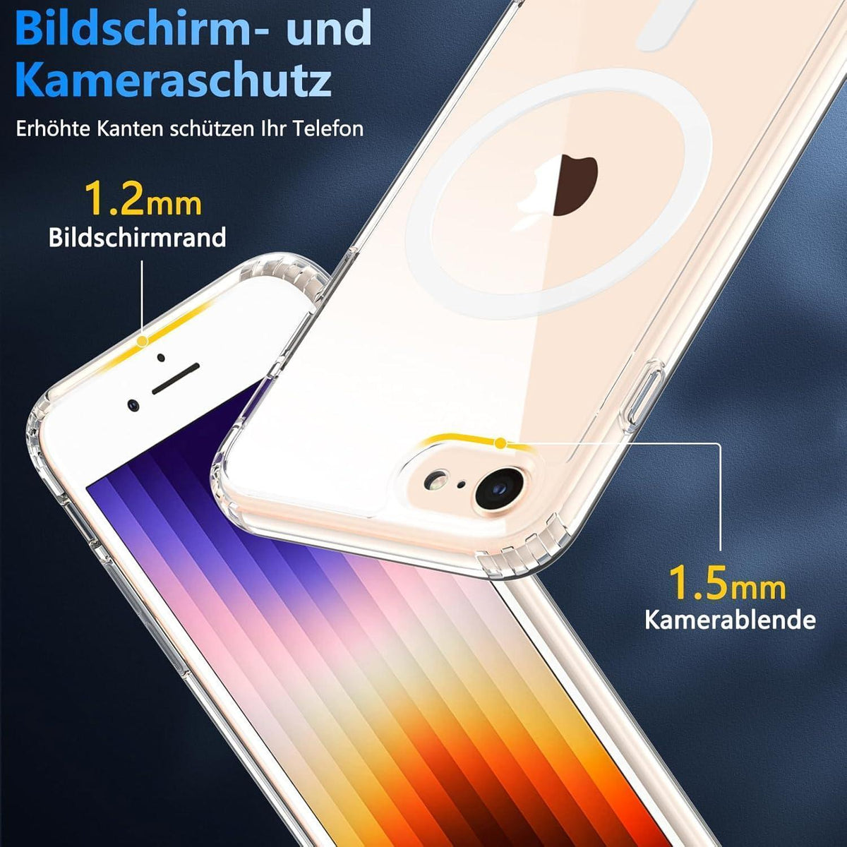 iPhone SE 2020/2022 Hülle Transparent mit MagSafe & Schutzfolie