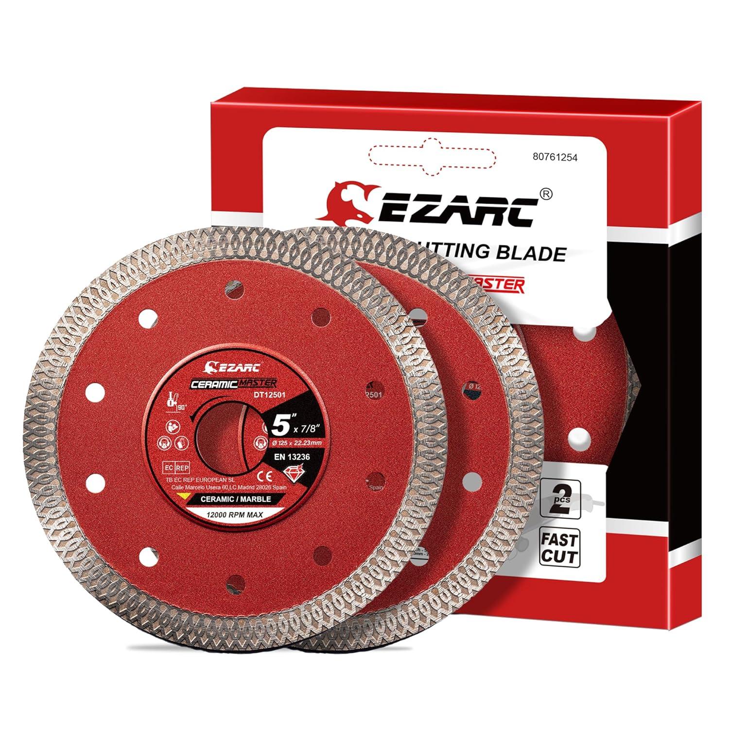 EZARC Diamant Trennscheiben 125 mm Extra Dünn Nass Trocken 2er-Set