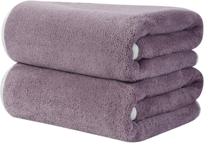Mikrofaser Handtuch Set 2er-Pack, Flauschiges Badetuch 50x100cm