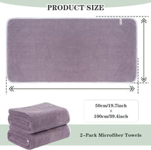 2er Pack Mikrofaser Handtuch Haare Saugstark Violett