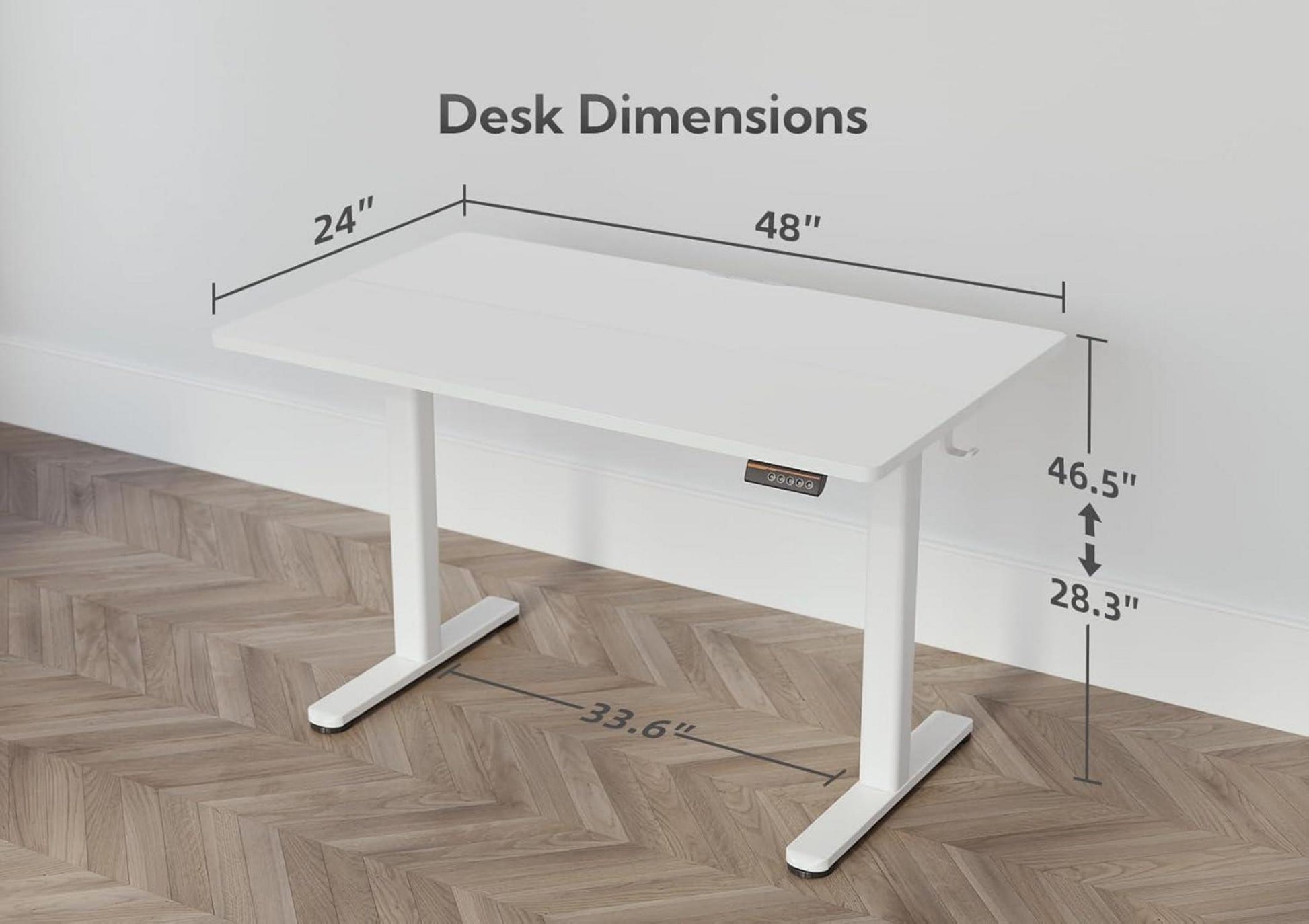 Höhenverstellbarer Schreibtisch 120x60 Elektrischer Stehschreibtisch