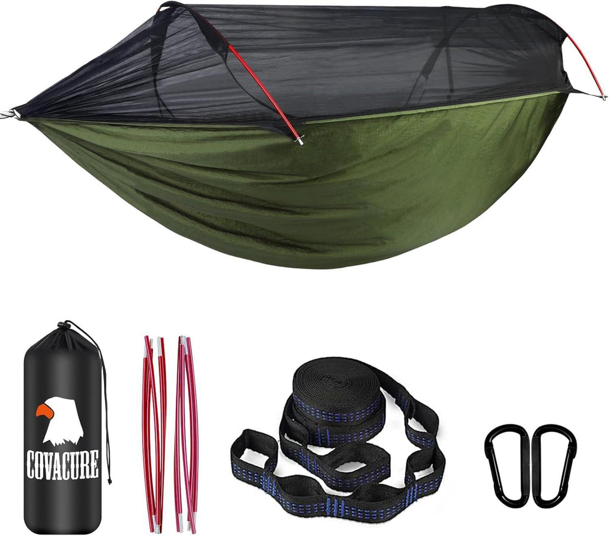 Hängematte mit Moskitonetz Ultraleicht 270 x 140 cm Hammock