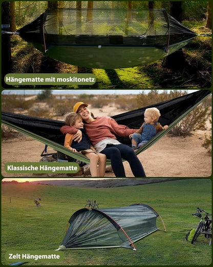 Hängematte mit Moskitonetz Ultraleicht 270 x 140 cm Hammock