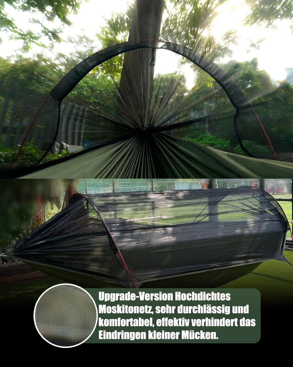 Outdoor Hängematte mit Moskitonetz 200kg 270x140 cm - Ultraleicht Hammock