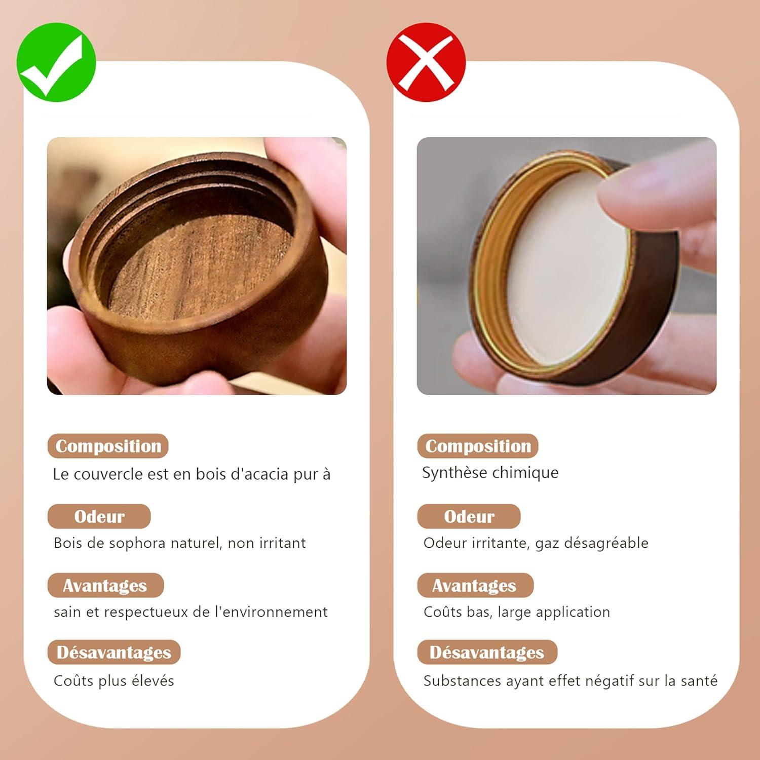 SAEIV Akazienholz Gewürzgläser Set | 12 Gewürzdosen 40 Etiketten | Küche