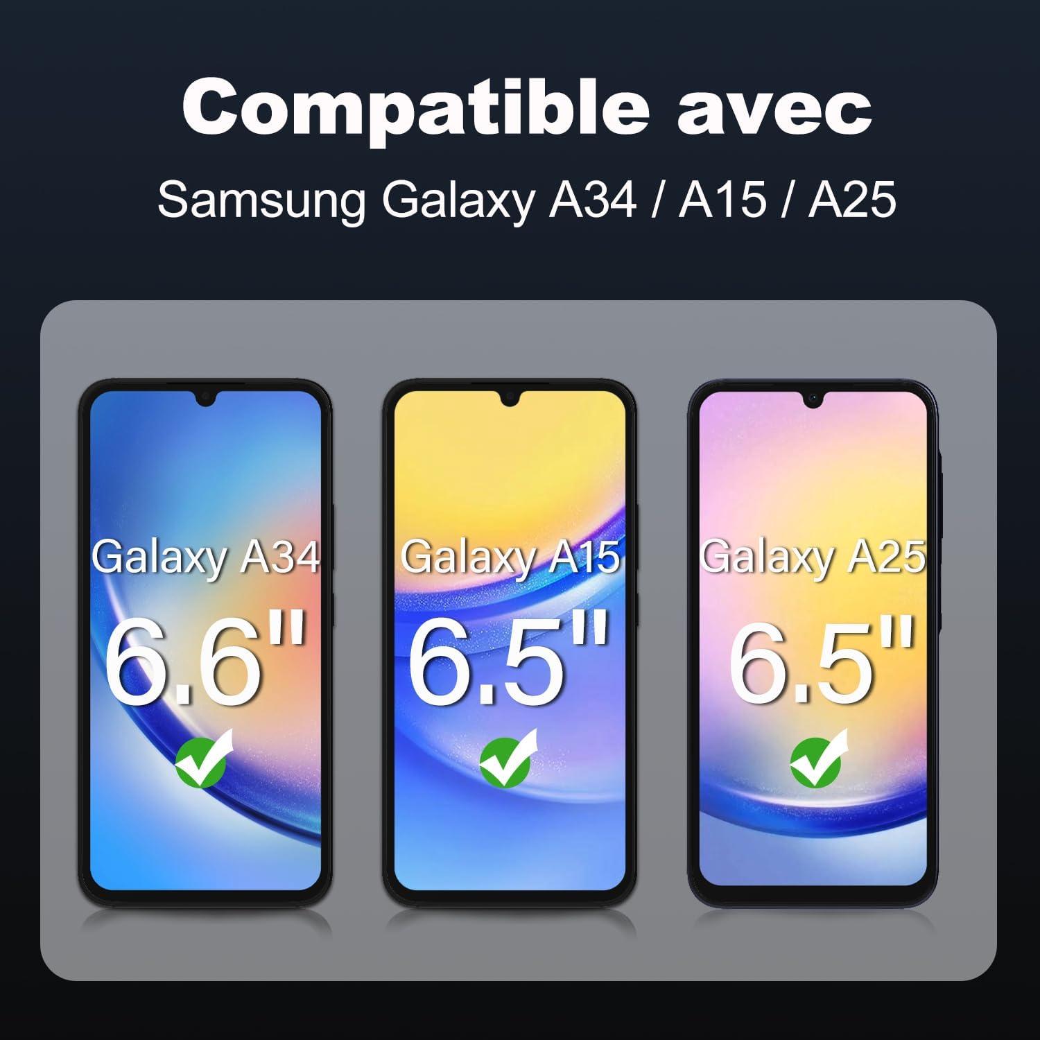 Panzer Schutzfolie Samsung Galaxy A25 5G 6,5 Zoll, 3x 9H