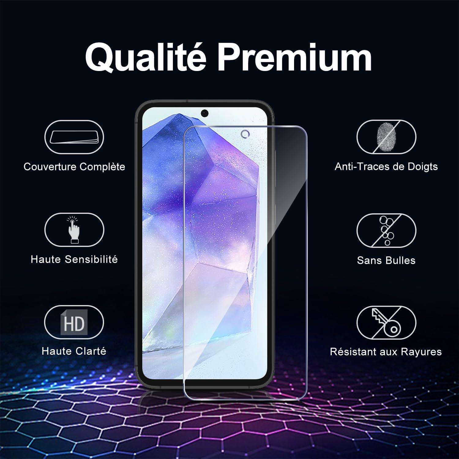 Panzer Schutzfolie für Samsung Galaxy A35 A55 5G 6,6 Zoll 3er Pack